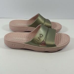 Ryka Ultimate Recovery Molded Slide Sandals Restore Slide Rose Gold EUC Size 6